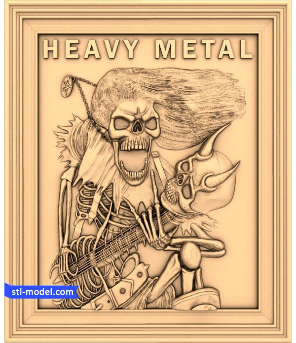 Bas-relief "Heavy Metal" | 3D STL model for CNC