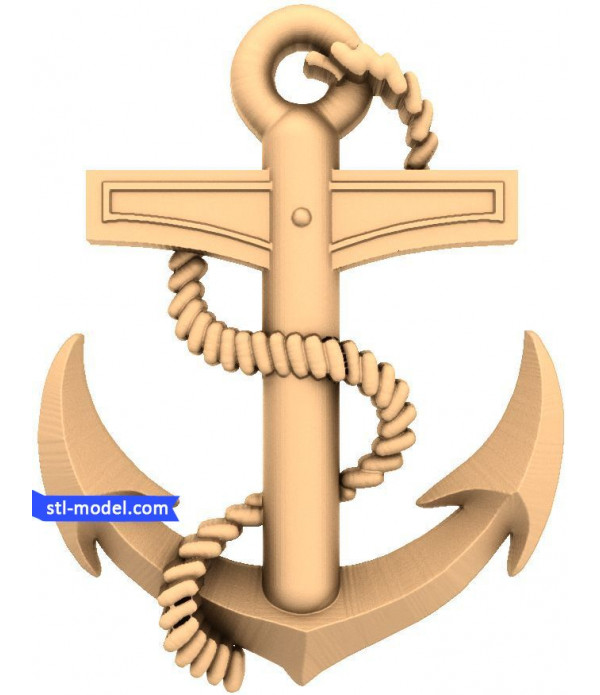 Bas-relief "Anchor #2" | STL - 3D model for CNC