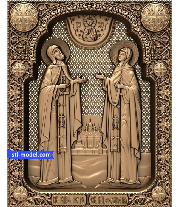 Icon "St. Peter and St. Febronia #2" | STL - 3D model for CNC