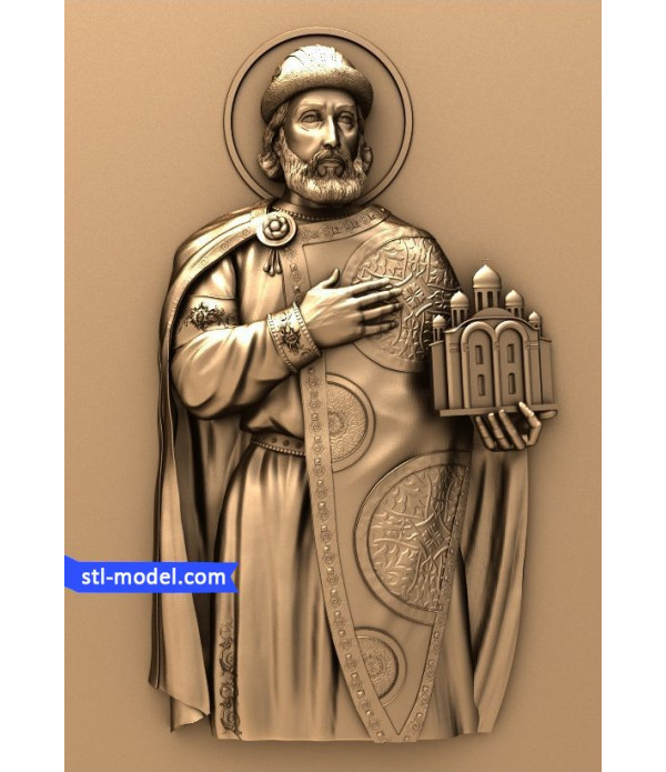 Icon "St. Yaroslav" | STL - 3D model for CNC