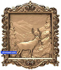 Bas-relief "Deer" | STL - 3D m...
