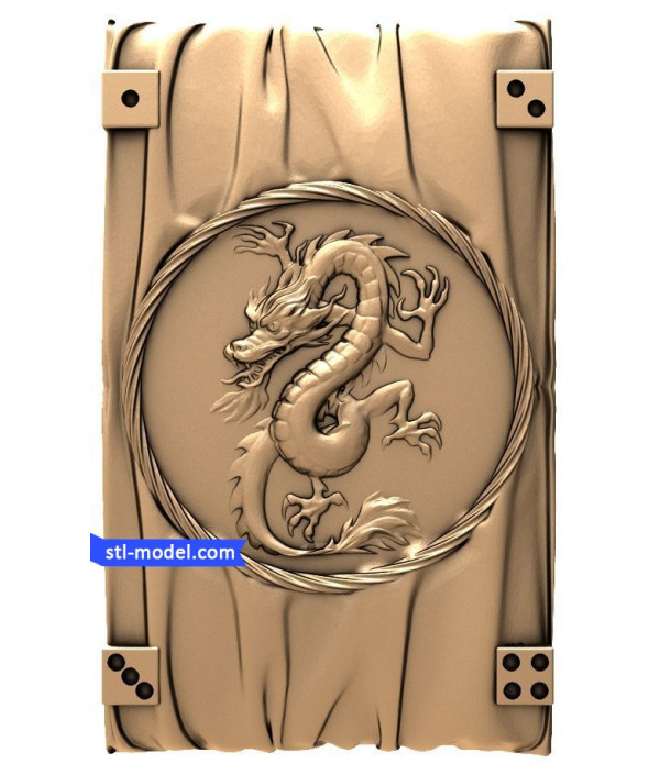 Backgammon "Dragon #2" | STL - 3D model for CNC