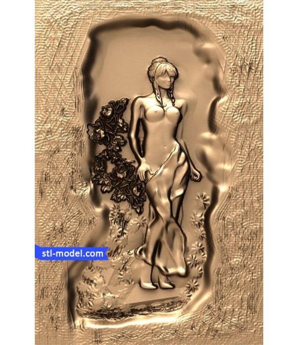 Bas-relief "Girl #1" | STL - 3D model for CNC