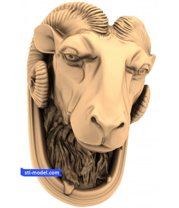 Character "RAM's Head #2" | STL - 3D model for CNC