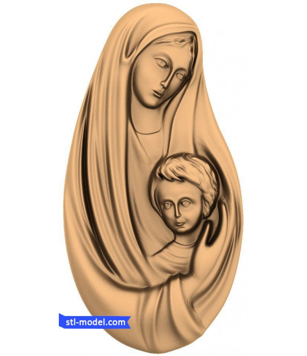 Icon "mother of God #10" | STL - 3D model for CNC