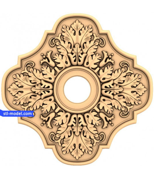 Ornate Oak Rosette