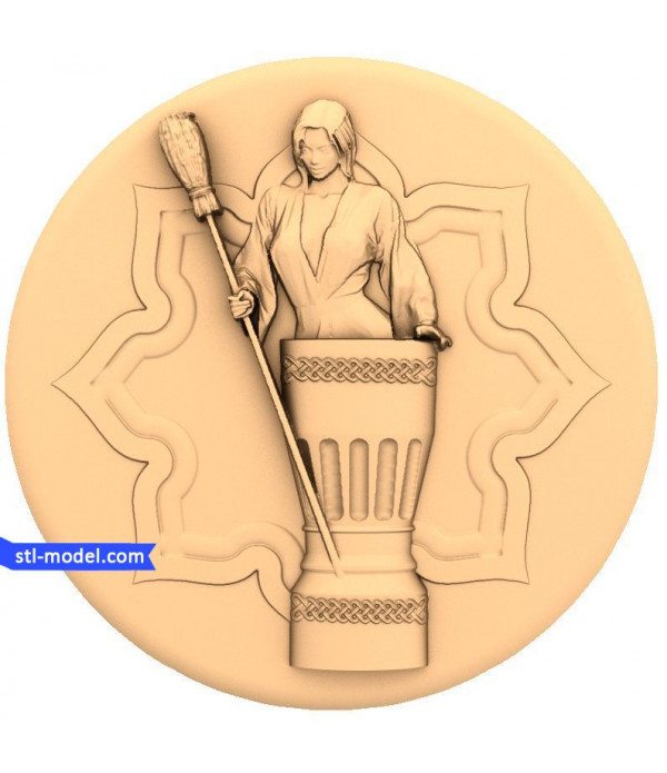 Bas-relief "Witch" | STL - 3D model for CNC