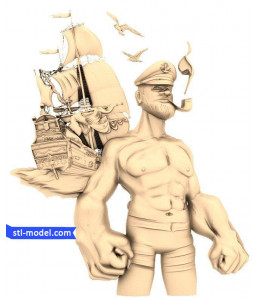 Bas-relief "Sailor" | STL - 3D...