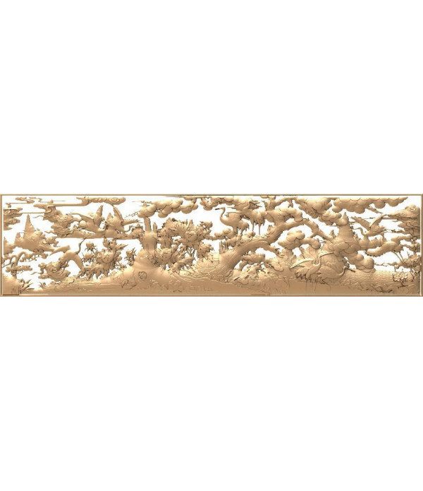 Bas-relief "Cranes" | STL - 3D model for CNC