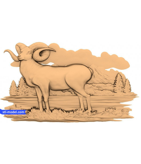 Bas-relief "Sheep" | STL - 3D model for CNC