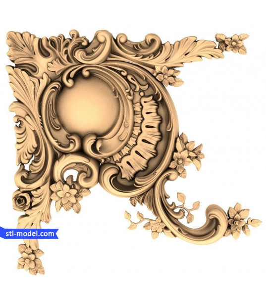 Ornate Floral Corner Decor