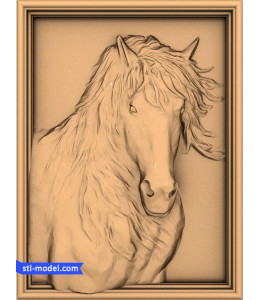 Bas-relief "Horse #4" | STL - ...