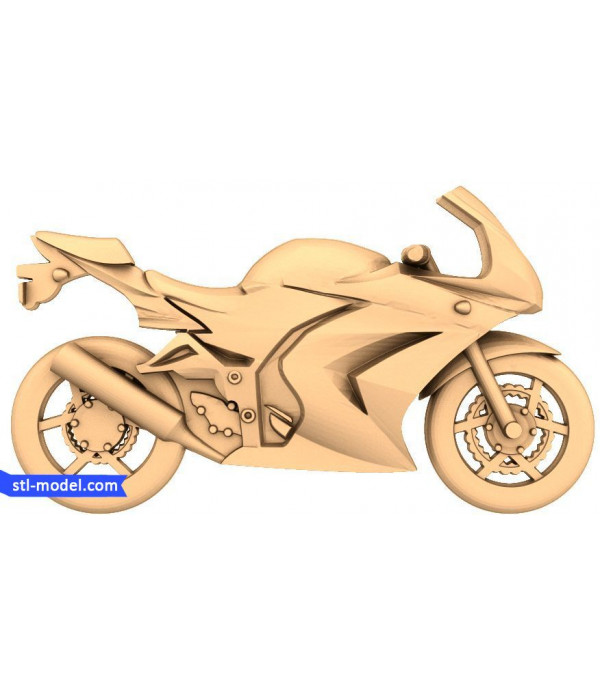 Bas-relief "Sport bike (motorcycle)" | STL - 3D model for CNC