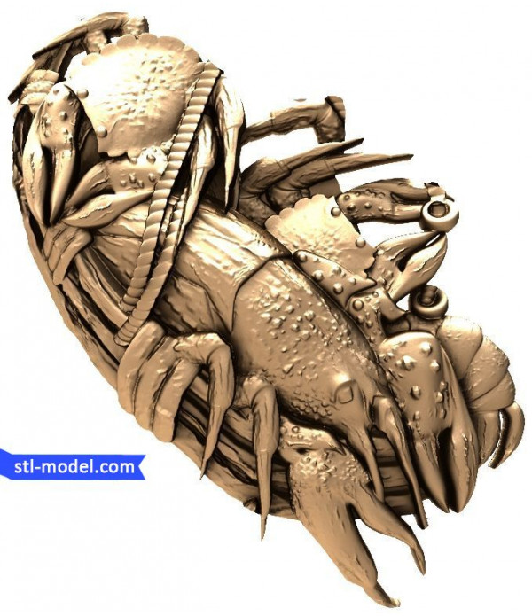 Bas-relief "Cancer" | STL - 3D model for CNC