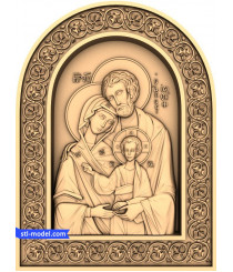 Icon "Holy Family #2" | STL - 3D model for CNC