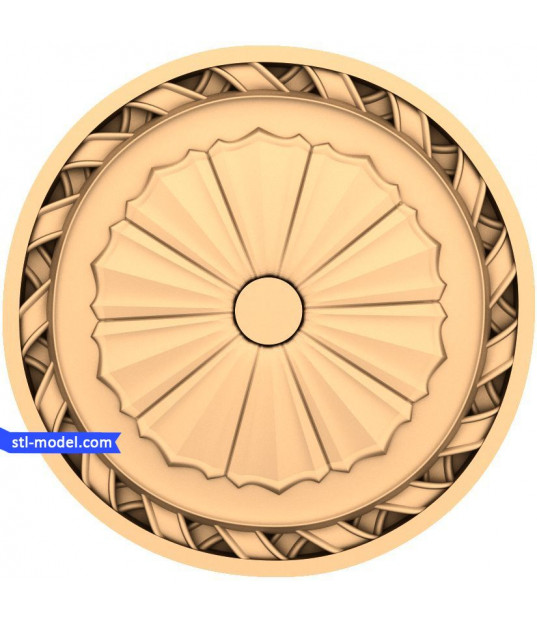Sculpted Sunburst Rosette
