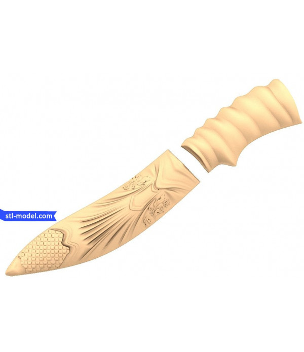 Handle "Knife fantasy" | STL - 3D model for CNC