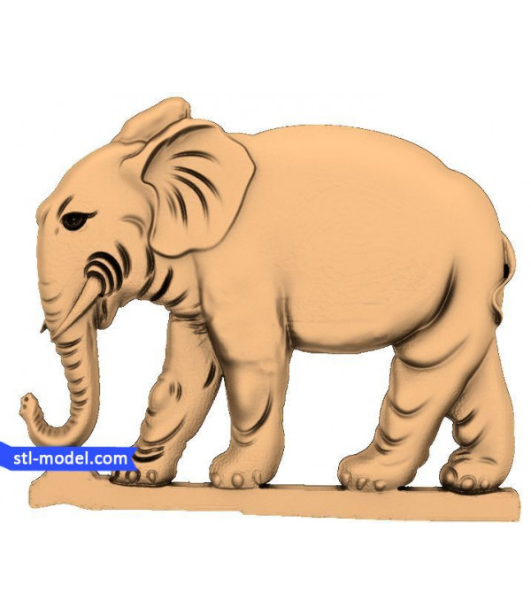 Character "Elephant #3" | STL - 3D model for CNC machine tool