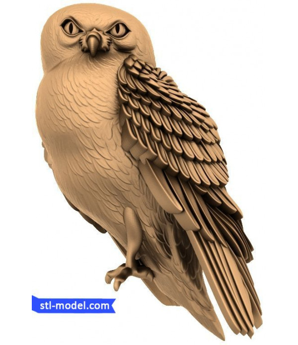 Bas-relief "Owl #5" | STL - 3D model for CNC