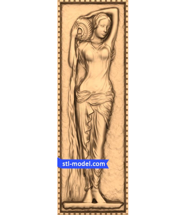 Bas-relief "Girl #8" | STL - 3D model for CNC