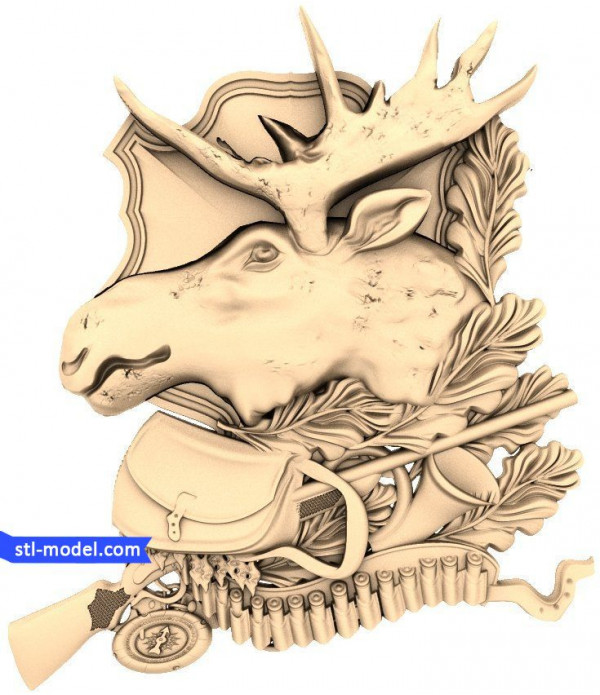 Bas-relief "deer Head #2" | STL - 3D model for CNC