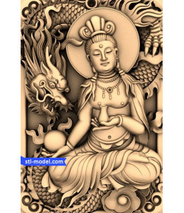 Buddha with dragon