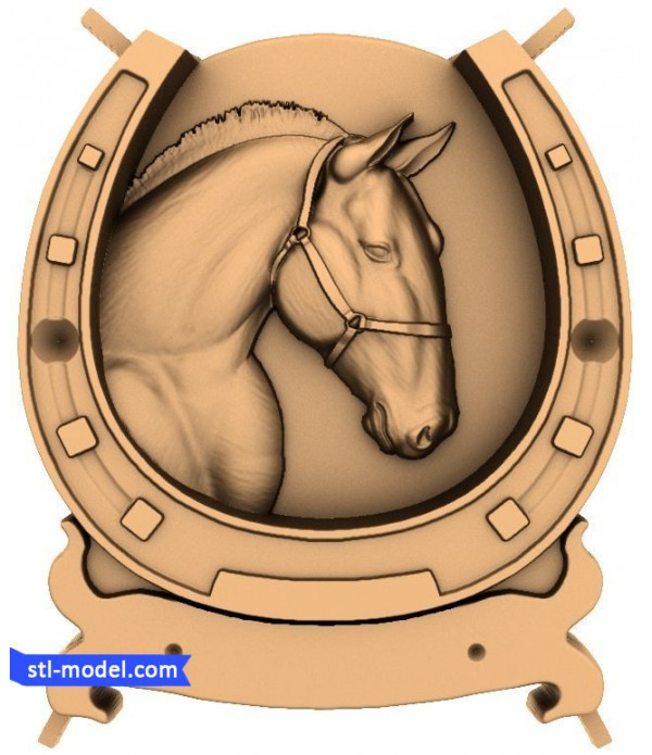 Bas-relief "Horseshoe #6" | STL - 3D model for CNC