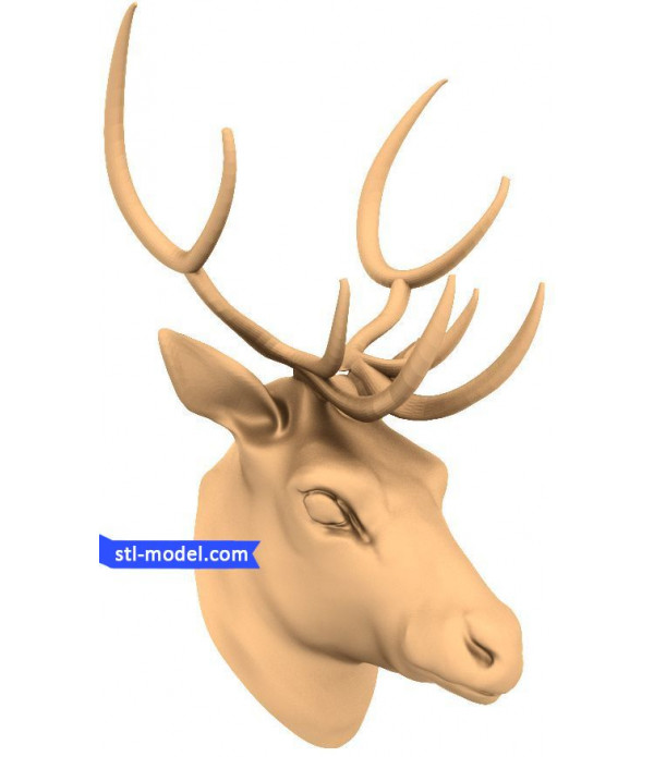 Character "deer Head" | STL - 3D model for CNC