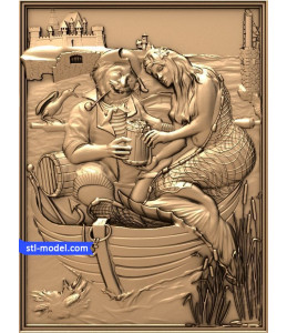 Bas-relief "Fisherman and mermaid&q...