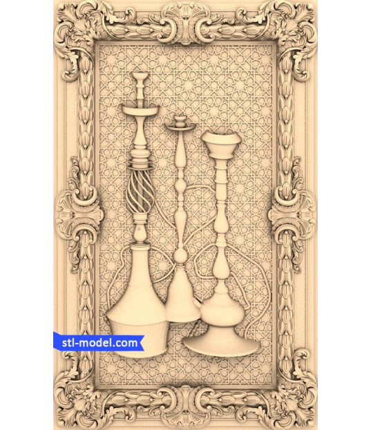 Oriental Elegance: Hookah Relief