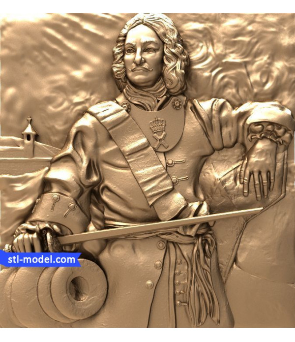 Bas-relief "Peter the great" | STL - 3D model for CNC