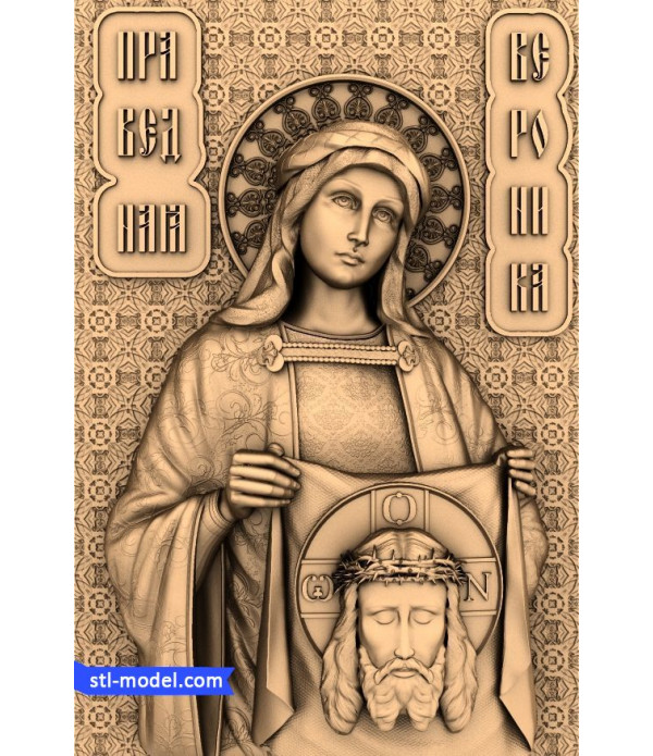 Icon "Saint Veronica Pious" | STL - 3D model for CNC