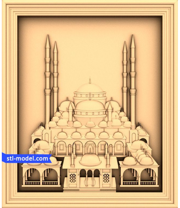 Bas-relief "Mosque" | STL - 3D model for CNC