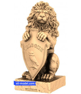 Statuette "lion shield" | STL ...