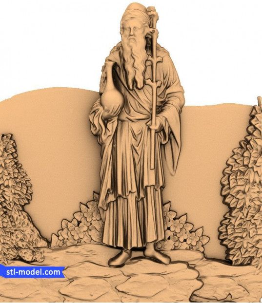 Wise Hermit 3D Relief