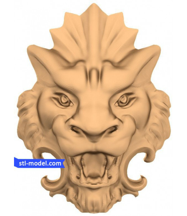 Character "lion Head #6" | STL - 3D model for CNC