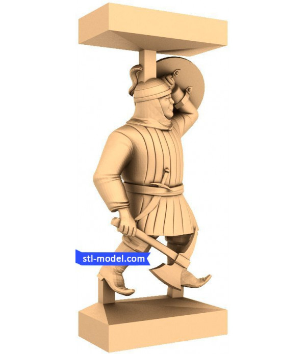 Mongols "Pawn #3" | STL - 3D model for CNC