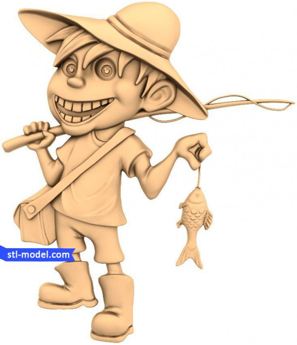 Character "Fisher Boy" | STL - 3D model for CNC