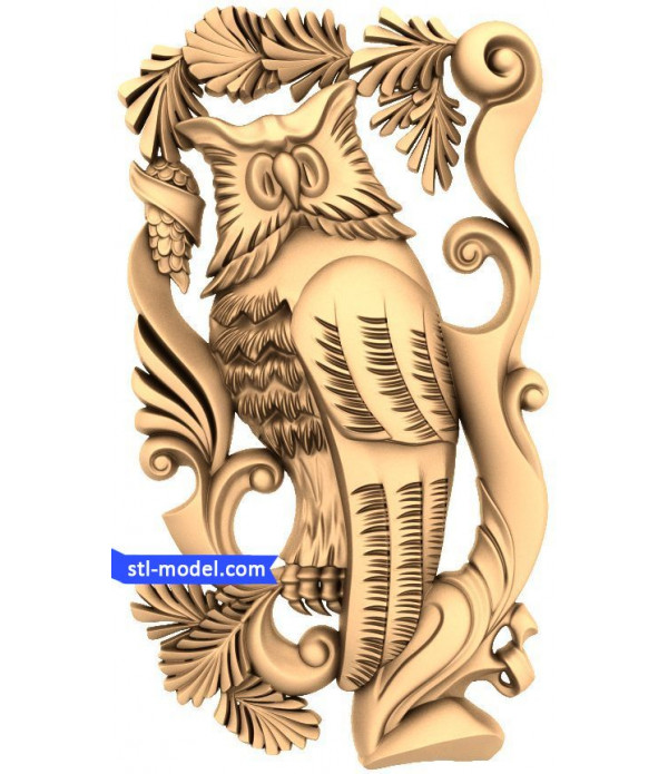 Bas-relief "owl (owl)" | STL - 3D model for CNC