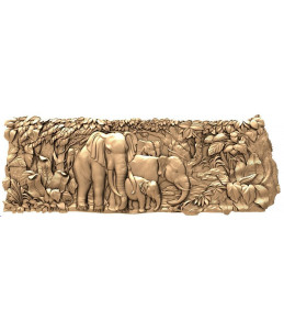 Bas-relief "Elephants" | STL -...