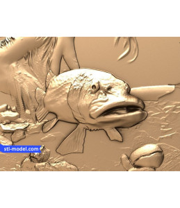 Bas-relief "Pike" | STL - 3D m...