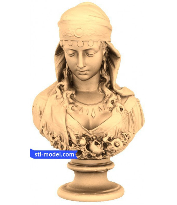Statuette "Bust of a girl" | STL - 3D model for CNC