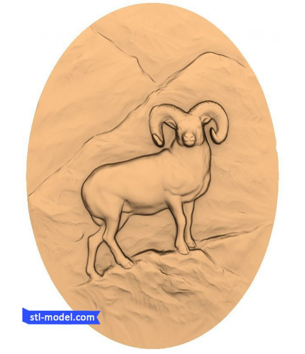 Bas-relief "Sheep #2" | STL - 3D model for CNC
