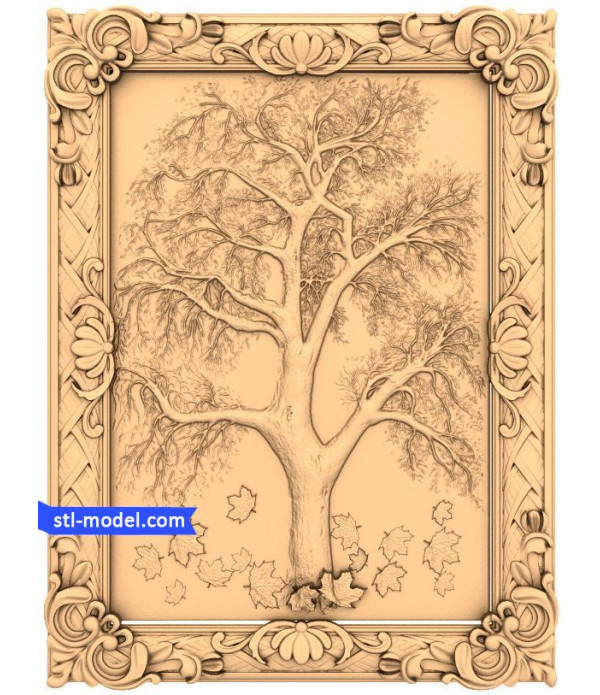 Bas-relief "Tree" | STL - 3D model for CNC