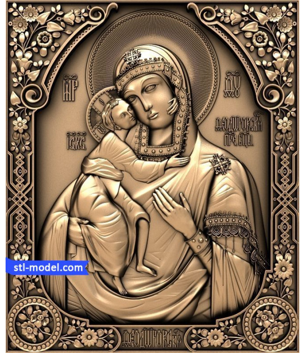 Icon "mother of God Fedorovskaya #2" | STL - 3D model for CNC