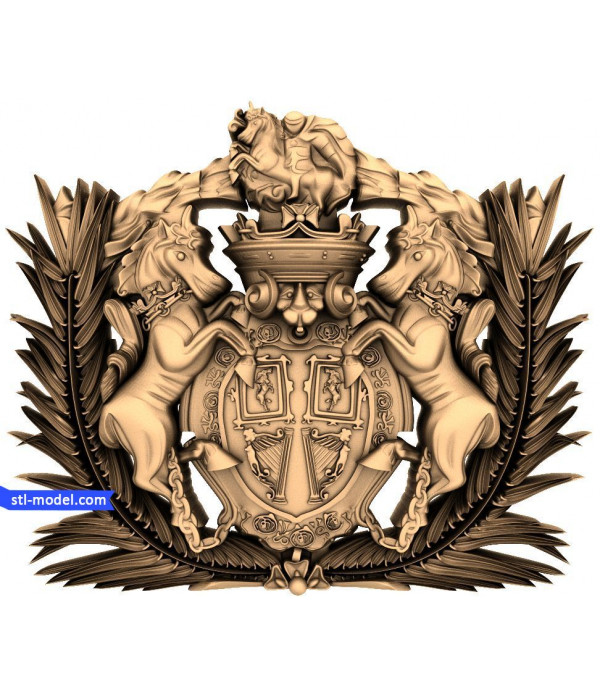 Coat of arms "Symbol of courage" | STL - 3D model for CNC