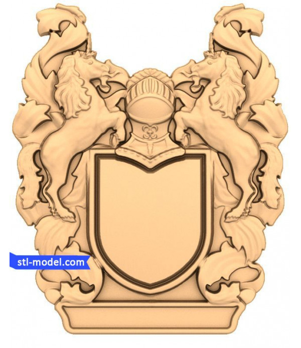 Coat of arms "Knight" | 3D STL model for CNC