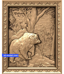 Bas-relief "Bear in woods" | S...