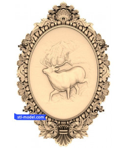 Bas-relief "Deer #12" | STL - ...