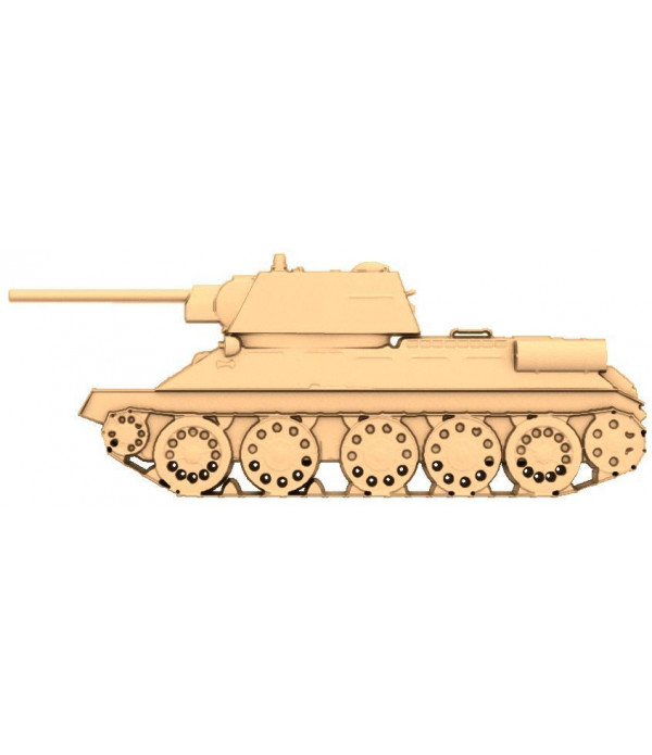 Bas-relief "Tank T34" | STL - 3D model for CNC